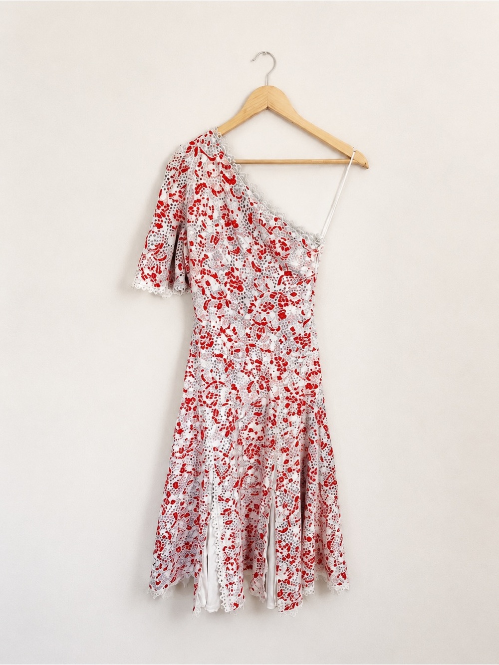 Anthropologie × La Maison Talulah One Shoulder Lace Midi Dress Size XS